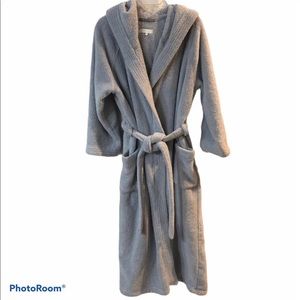 IRelax Unisex Light Blue Hooded Robe Sz Lg